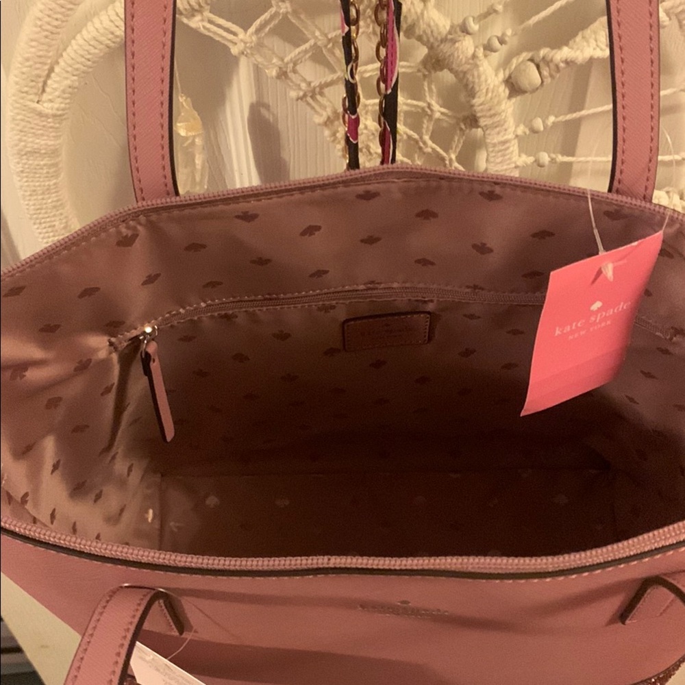 kate spade rose pink glitter tote - Picture 3 of 6